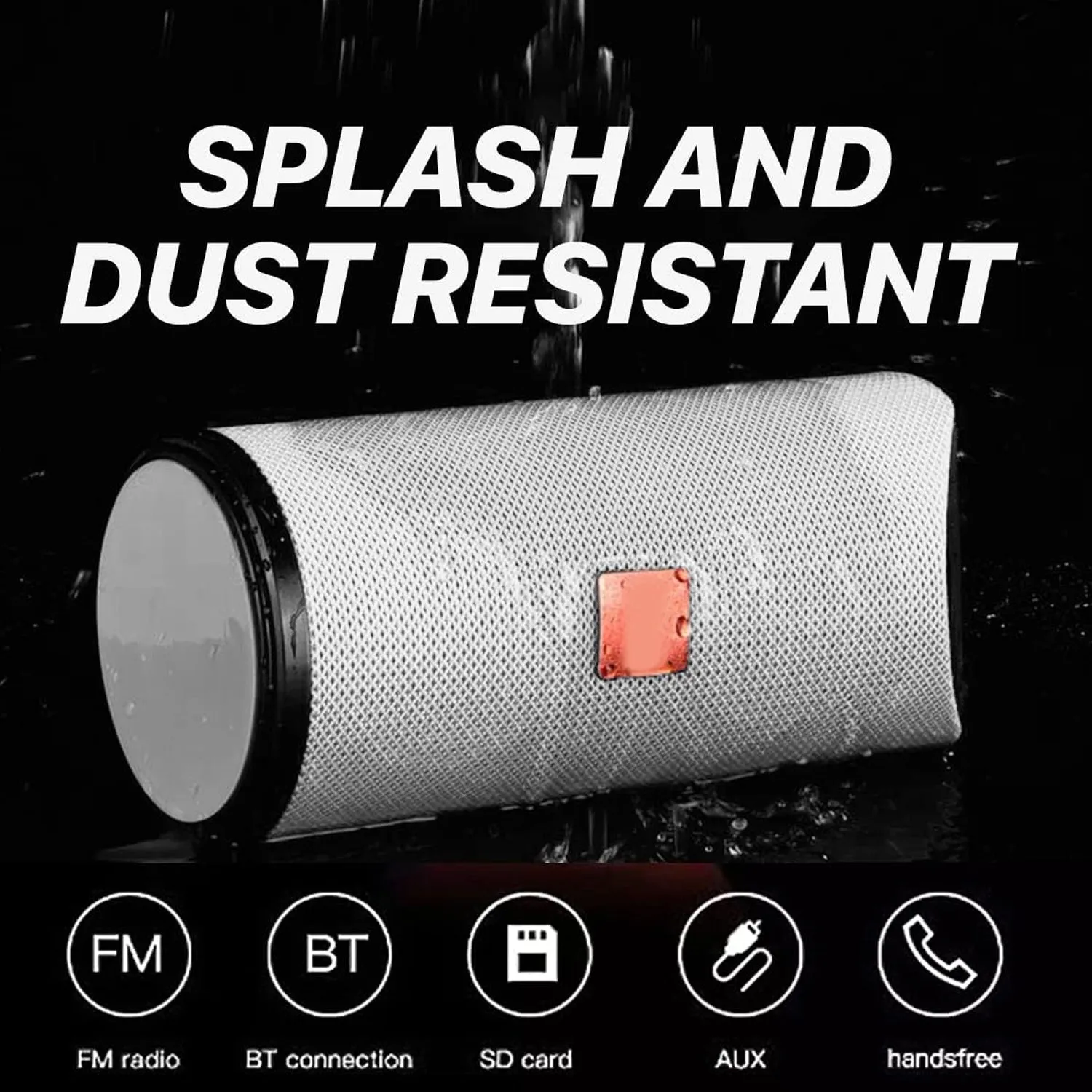 1282 Portable Speaker / Rechargeable / Splash Proof Wireless High Sound Bluetooth Speaker, Blootuth speaker (media player)