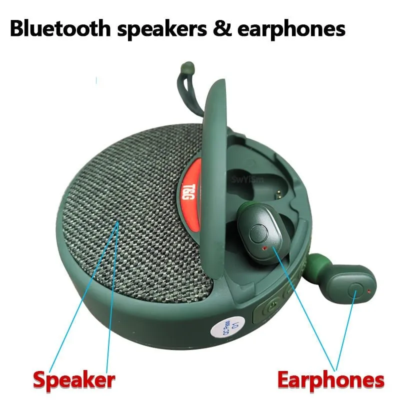 2-in-1 Portable Speaker and Earbuds