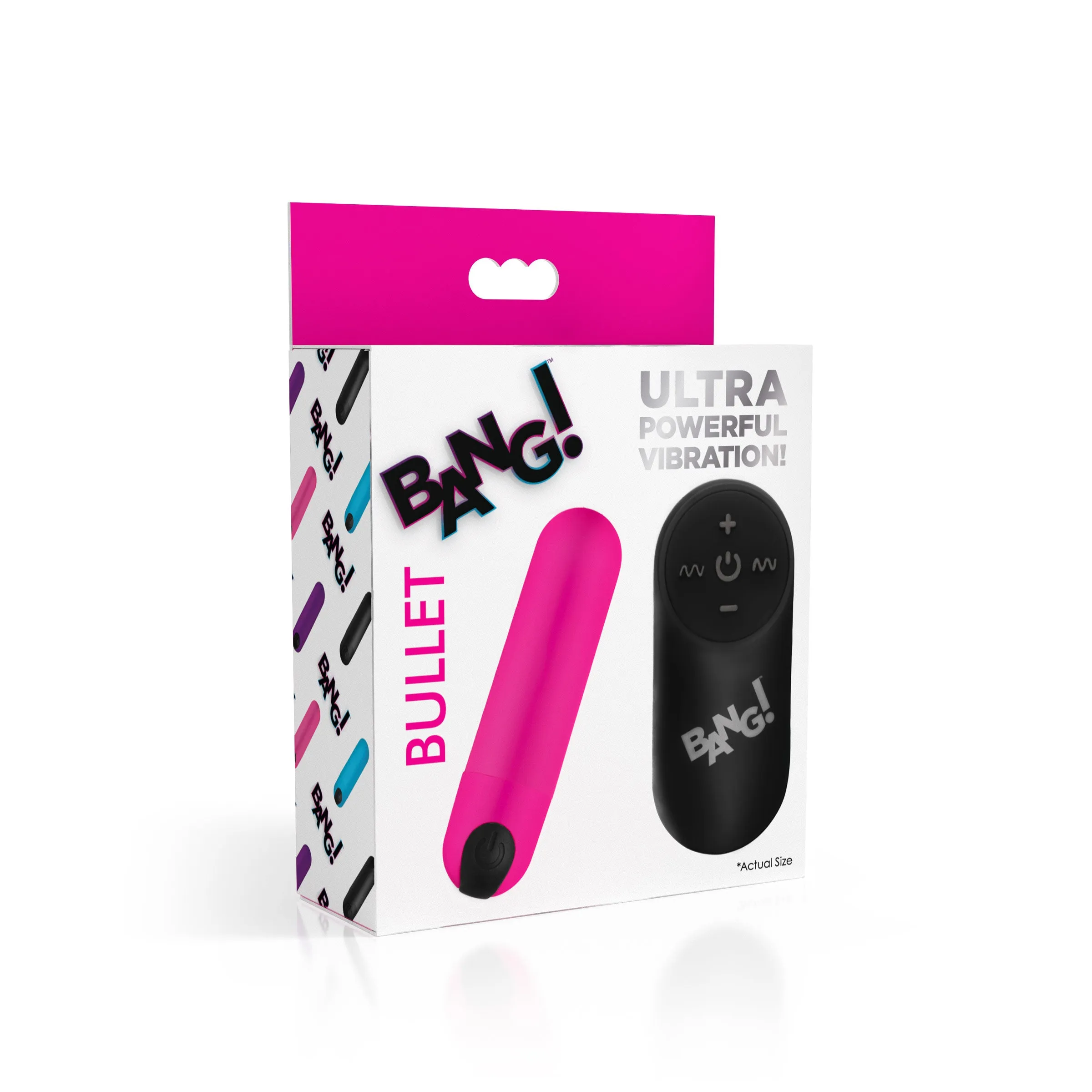 21X Vibrating Bullet with Remote Control - Pink