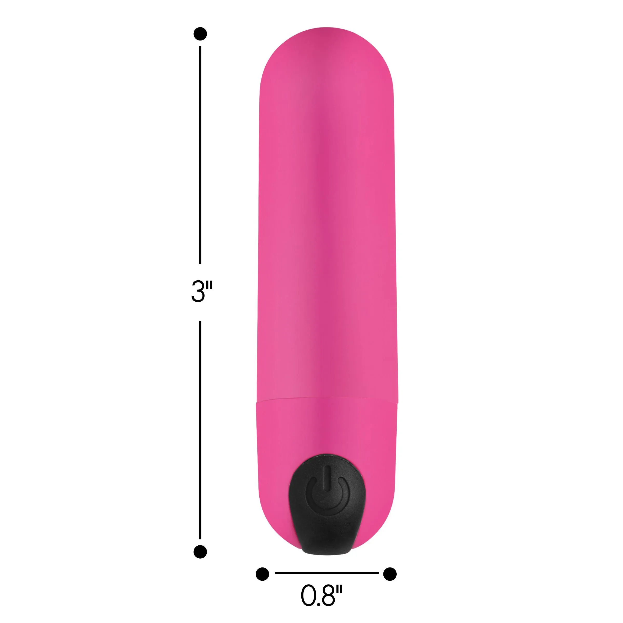 21X Vibrating Bullet with Remote Control - Pink