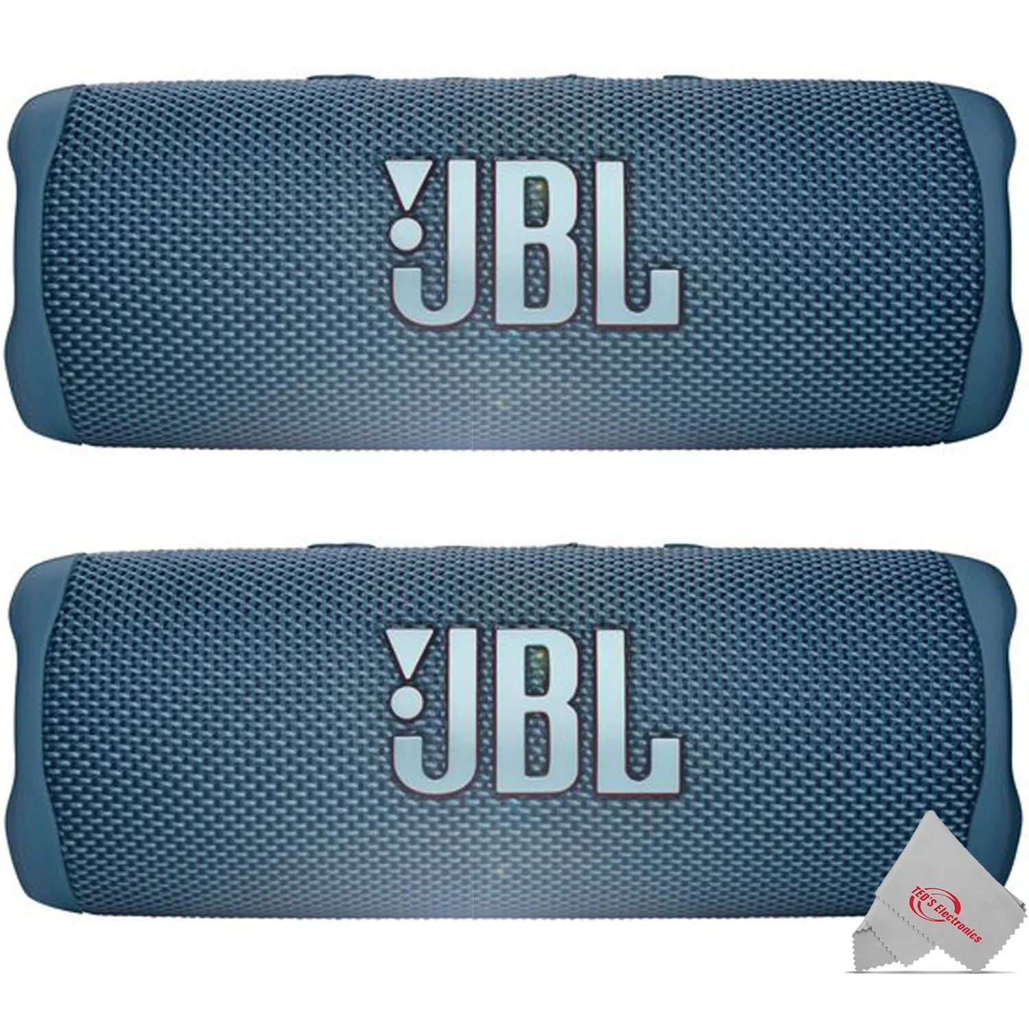 2x JBL FLIP 6 Wireless Portable Waterproof Speaker - Blue