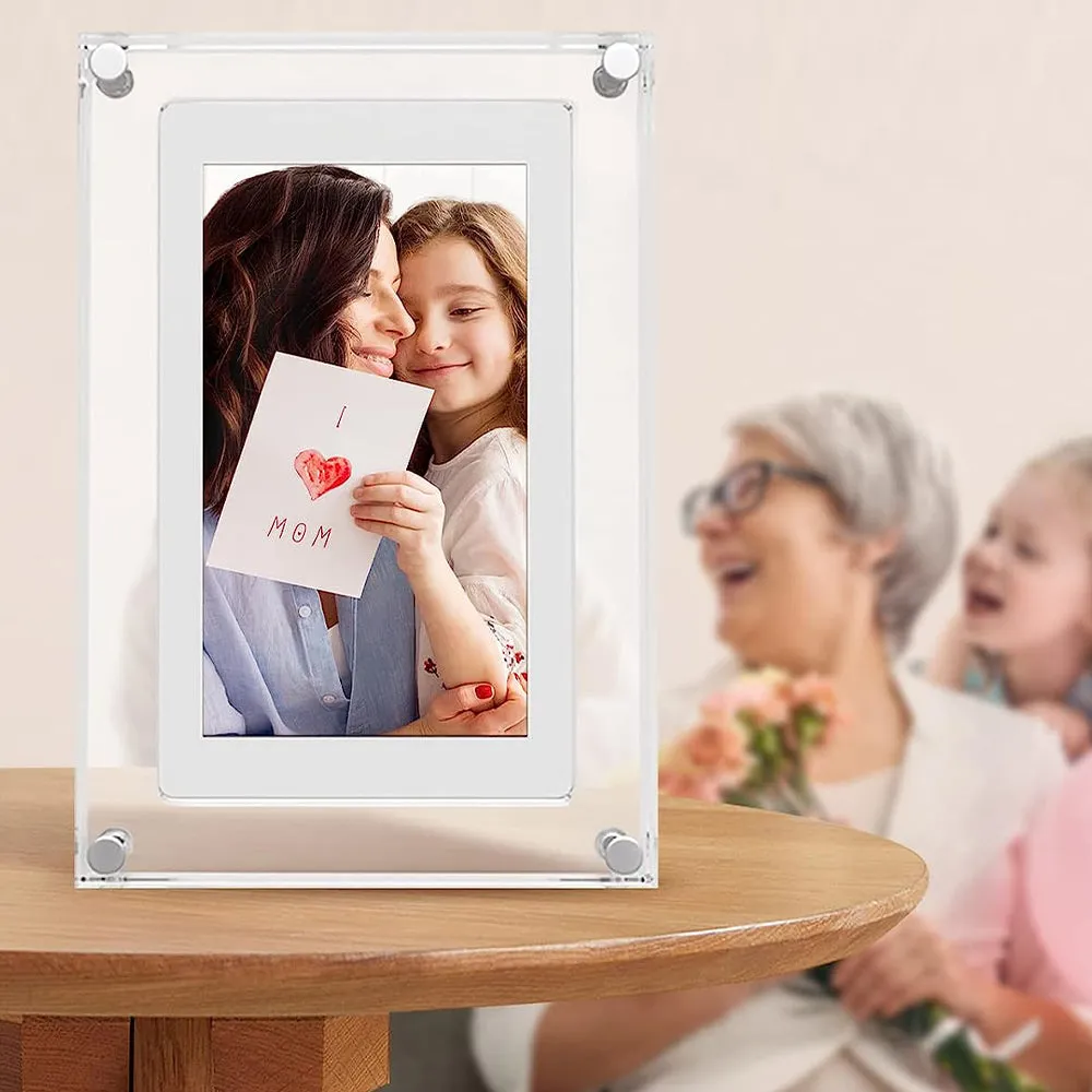 5 Inches Acrylic Digital Video Frame for Home Décor and Heartfelt Gift USB -Rechargeable