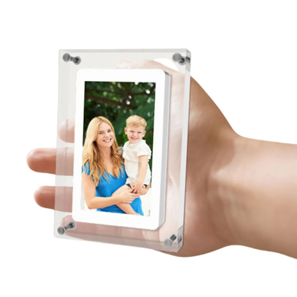 5 Inches Acrylic Digital Video Frame for Home Décor and Heartfelt Gift USB -Rechargeable