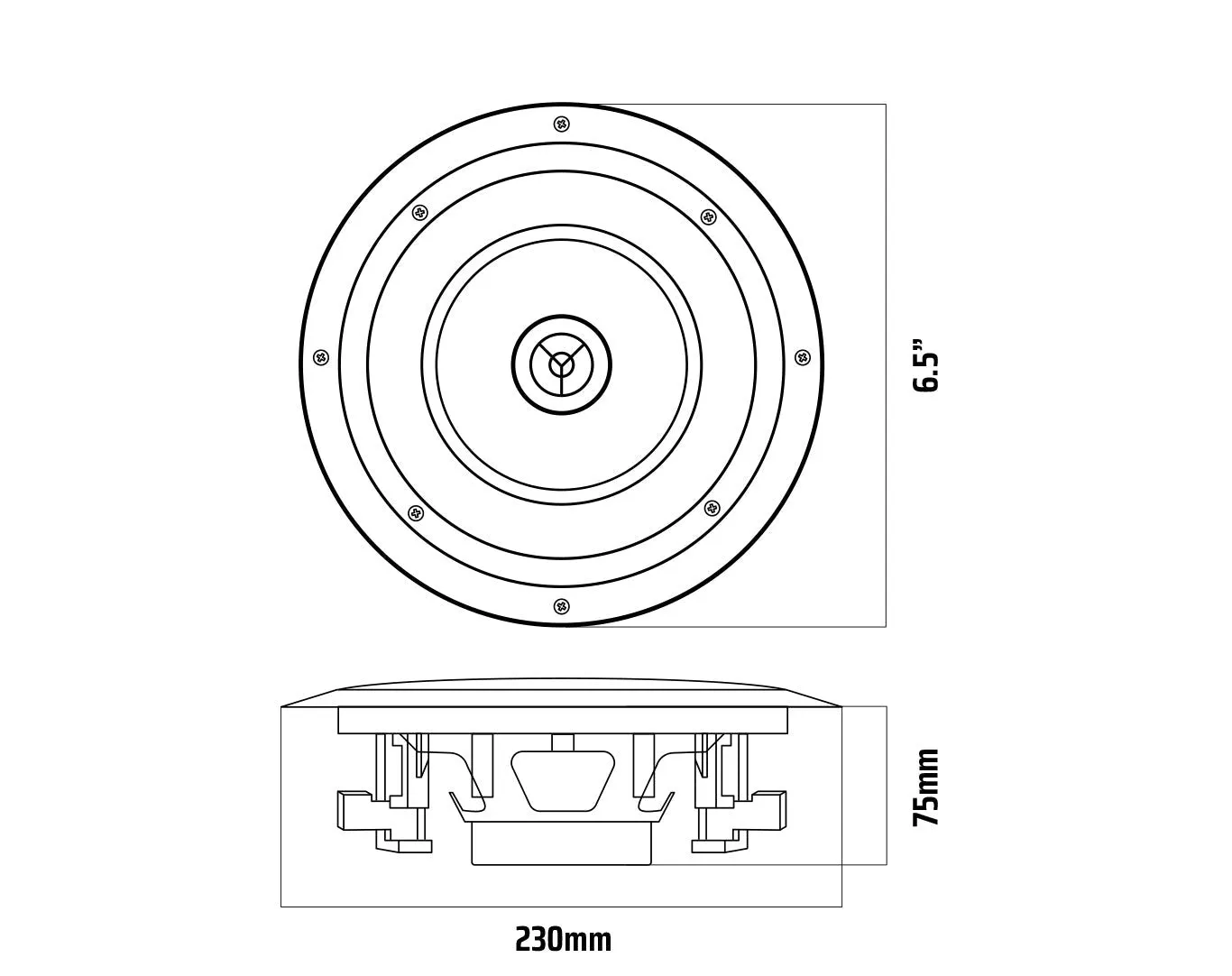 6.5" Bluetooth Ceiling Speakers 60W Pair WB620