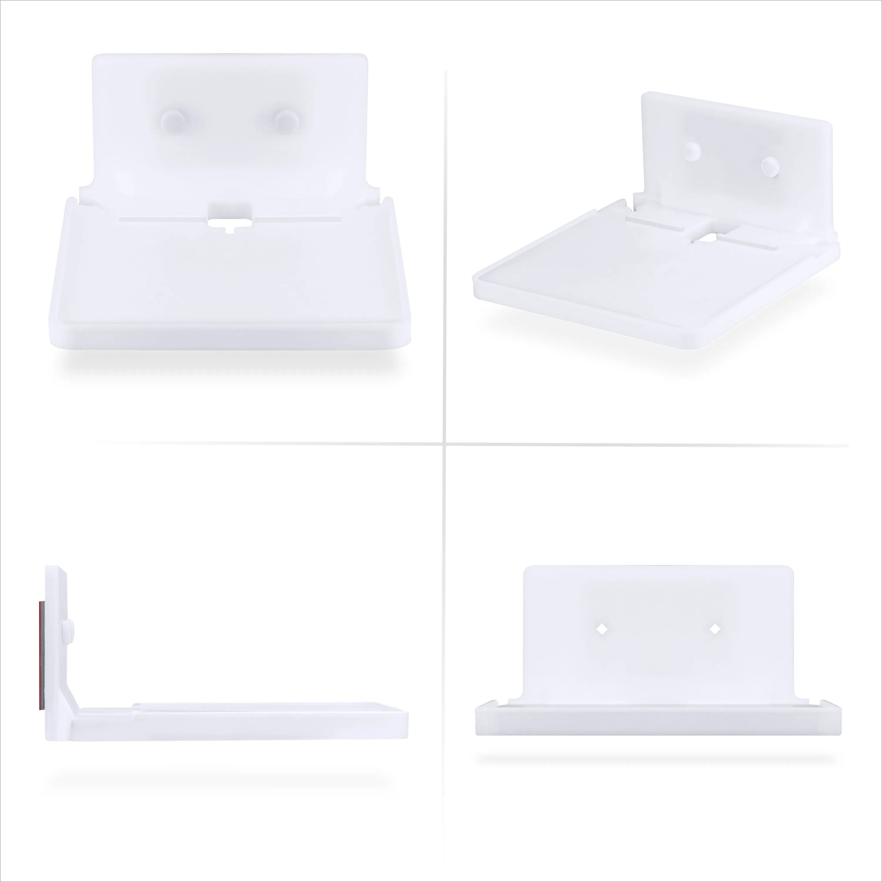 6.5" Floating Shelf with Tablet & Phone Wall Mount Holder ideal for Bedside, Kitchens, Bathrooms, Can also Hold Books, Plants, Cameras & Speakers