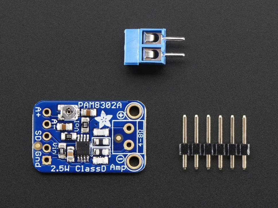 Adafruit Mono 2.5W Class D Audio Amplifier - PAM8302