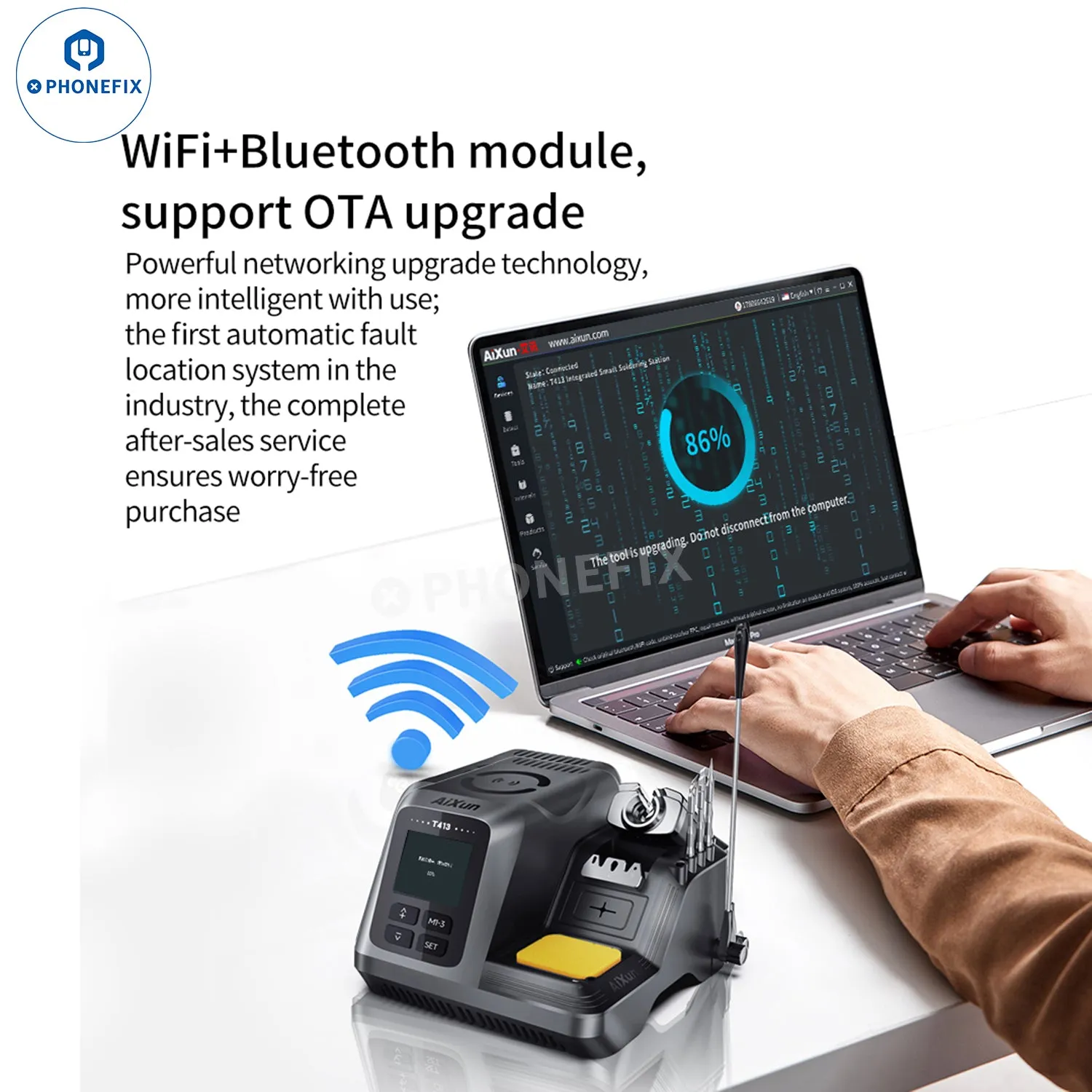 AIXUN T413 Integrated Soldering Station With T245/T225 Handle