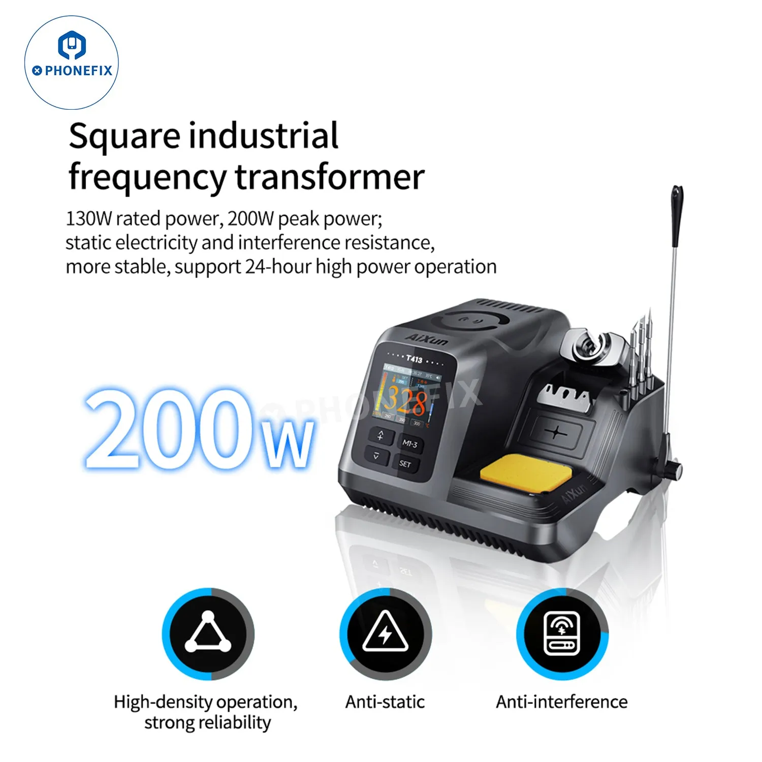 AIXUN T413 Integrated Soldering Station With T245/T225 Handle