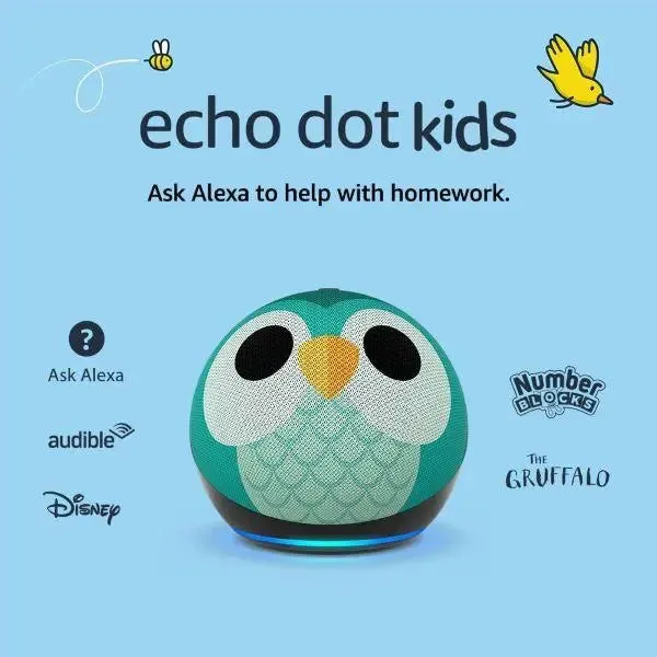 Amazon Echo Dot Kids WiFi Bluetooth Speaker 5th Generation Owl