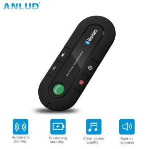 ANLUD Wireless Bluetooth Handsfree Car Kit Multipoint Speakerphone MP3 Music Player Sun Visor