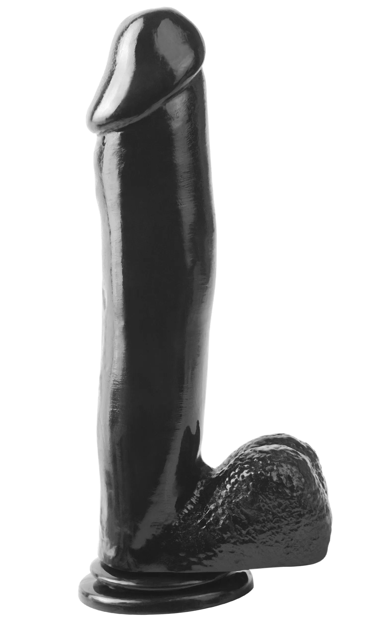 Basix 12 Inch Suction Cup Dildo with Soft and Flexible Design