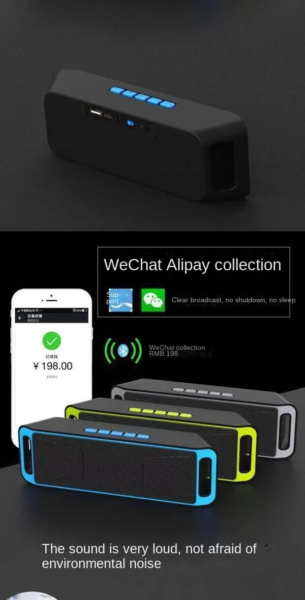 Bluetooth Speaker Outdoor Portable TWS Portable Speaker Dual Speaker Bass Bluetooth Speaker