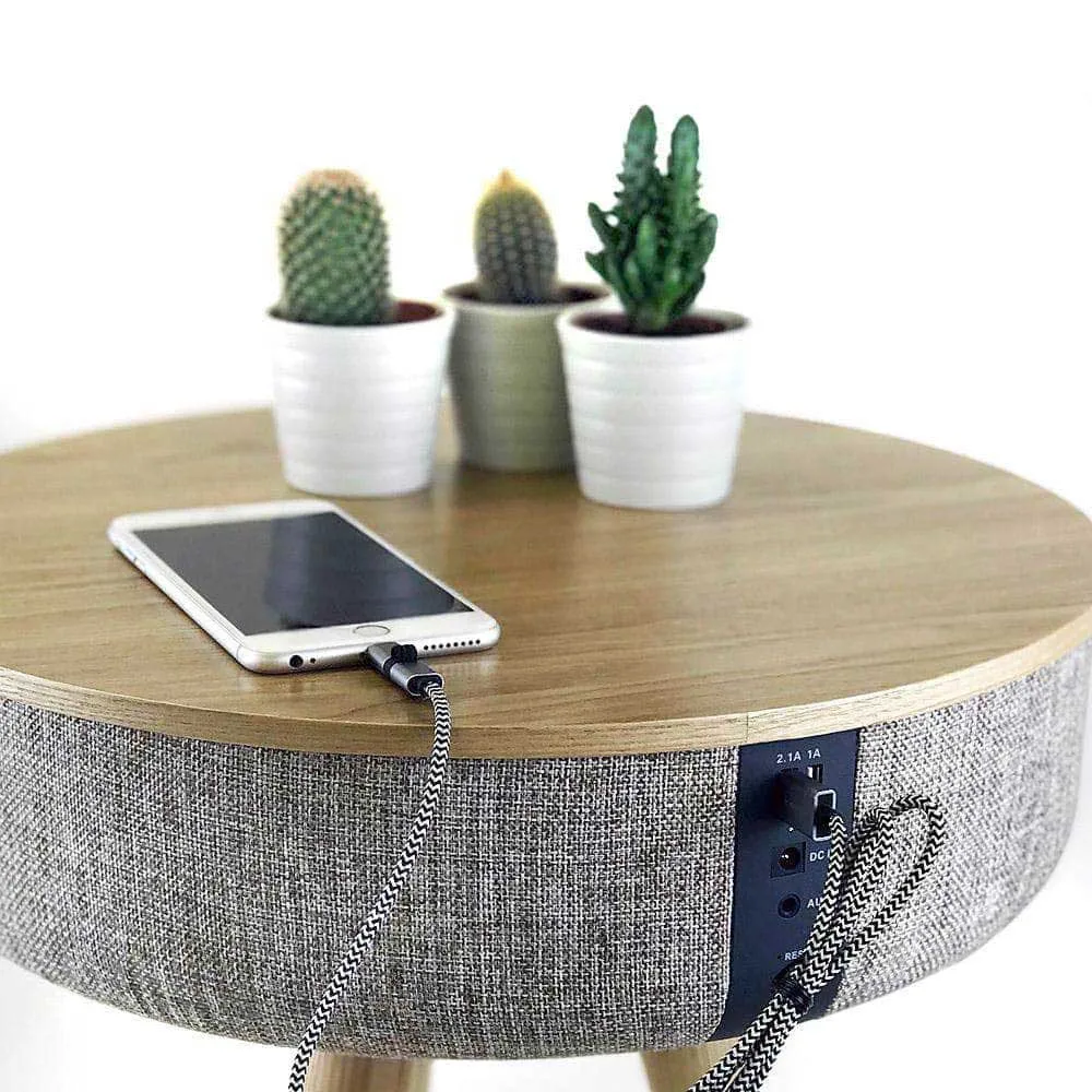 Bluetooth Table Speaker Surround Sound Phone Charging  in Beech by Steepletone