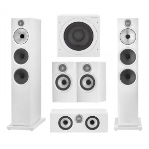 Bowers & Wilkins 603 & 607 S3 5.1 Surround Sound Speaker Package White