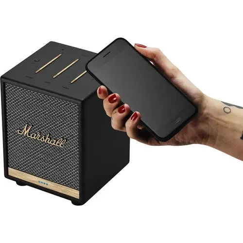 Certified Refurbished - Marshall - Uxbridge Smart Speaker with Amazon Alexa - Black