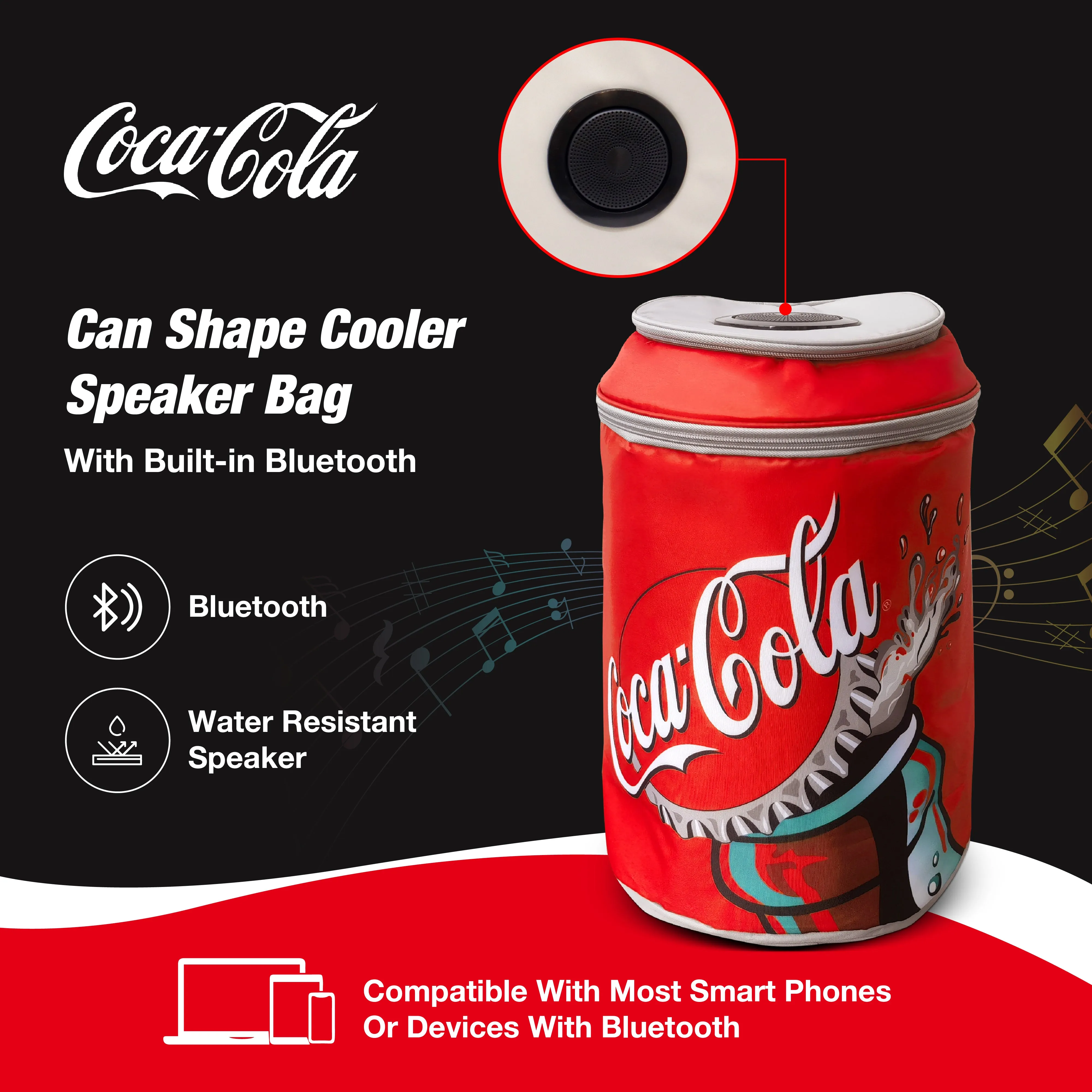 Coca-Cola/ Diet Coke Can Shaped Cooler Bag with Built-in Bluetooth Speakers