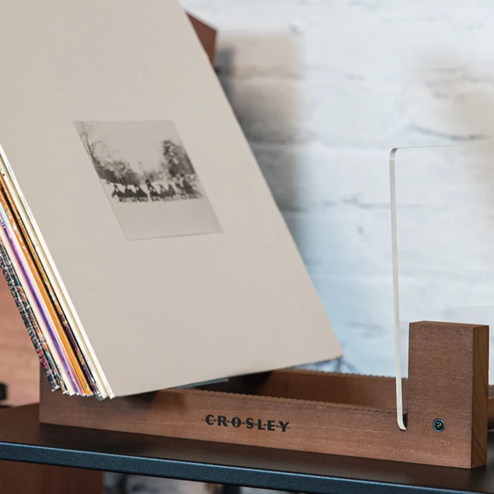 Crosley Voyager Bluetooth Portable Turntable - Dune   Bundled Crosley Record Storage Display Stand