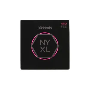 D'Addario NYXL45130 Reg Light 5-string Long Scale Nickel Wound Bass Guitar Strings - .045-.130