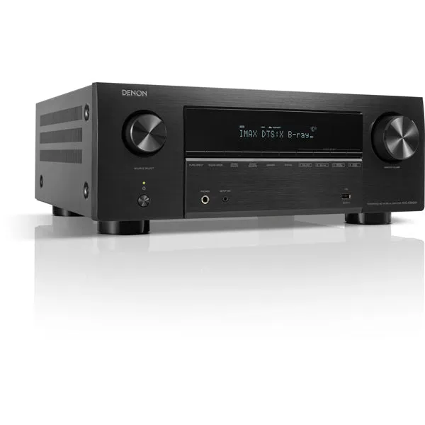 DENON AVCX3800H 8K AV Receiver Bundle With Bowers & Wilkins M-1 Satellite Speaker Black 5.0 System Black