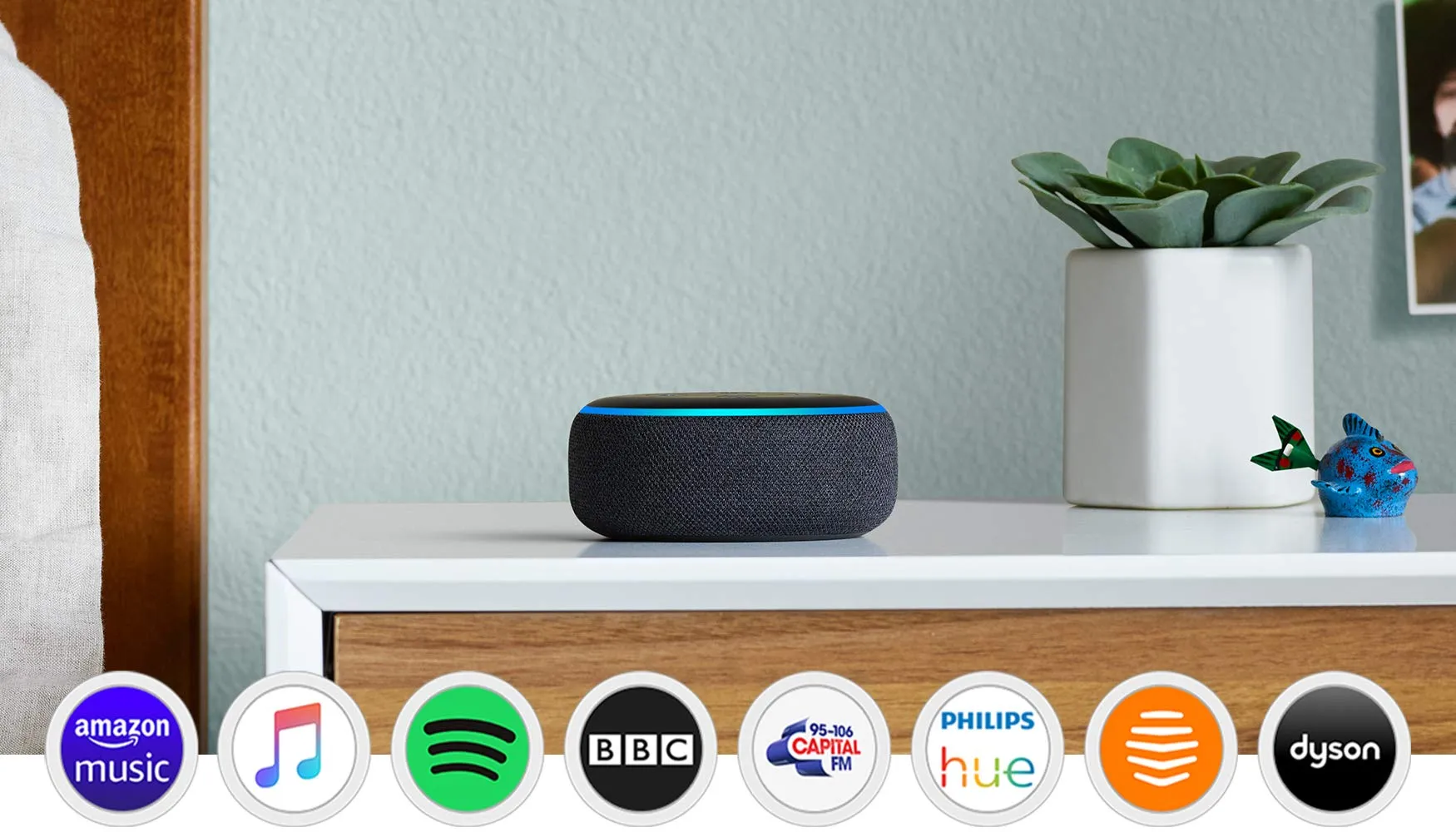 Echo Dot (3rd Gen) - Smart speaker with Alexa - Charcoal Fabric