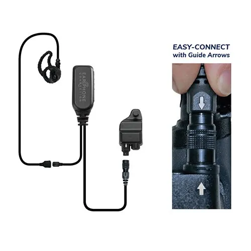 EP1328ECM1 Hawk M1 Tubeless Lapel Microphone for Harris M/A-Com Jaguar/XG75