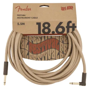 Fender 099-0918-021 18.6'inch Angled Natural Hemp Cable