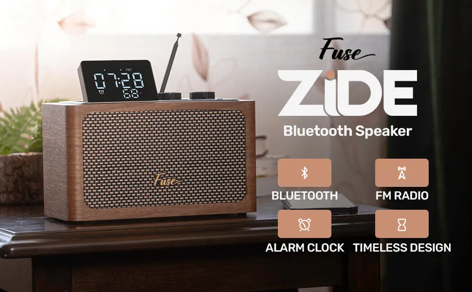 Fuse Rad-Zide-Br Bluetooth Speaker with LCD, AM/FM Radio