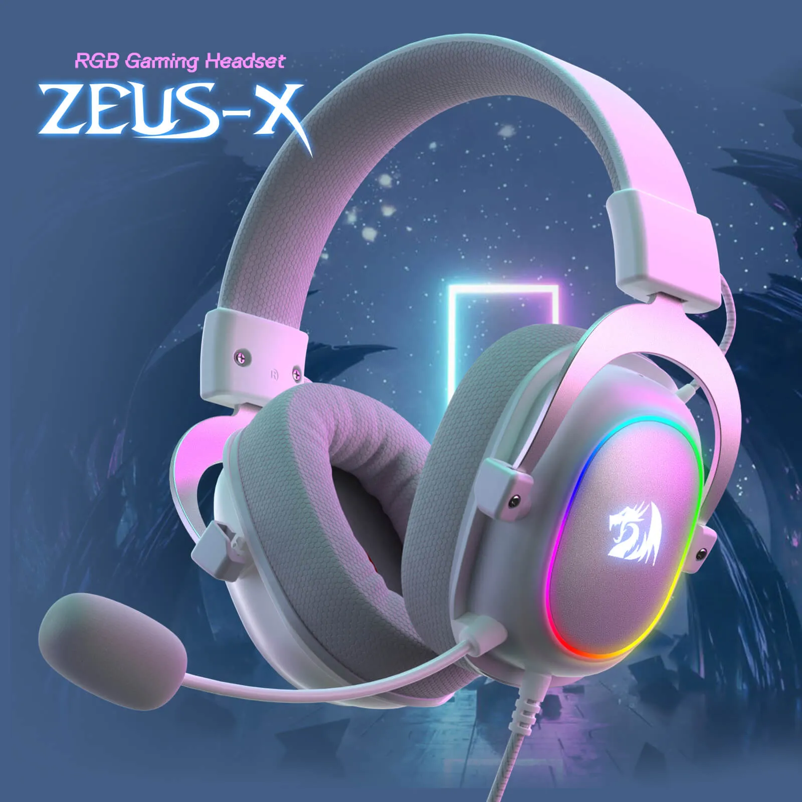 H510 ZEUS-X RGB White Wired Gaming Headset