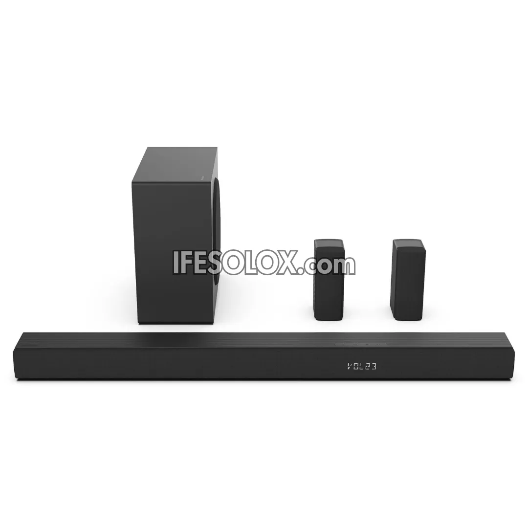 Hisense HS5100 5.1Ch 540W Bluetooth Sound Bar with Wireless Subwoofer and Rear Speakers - Brand New