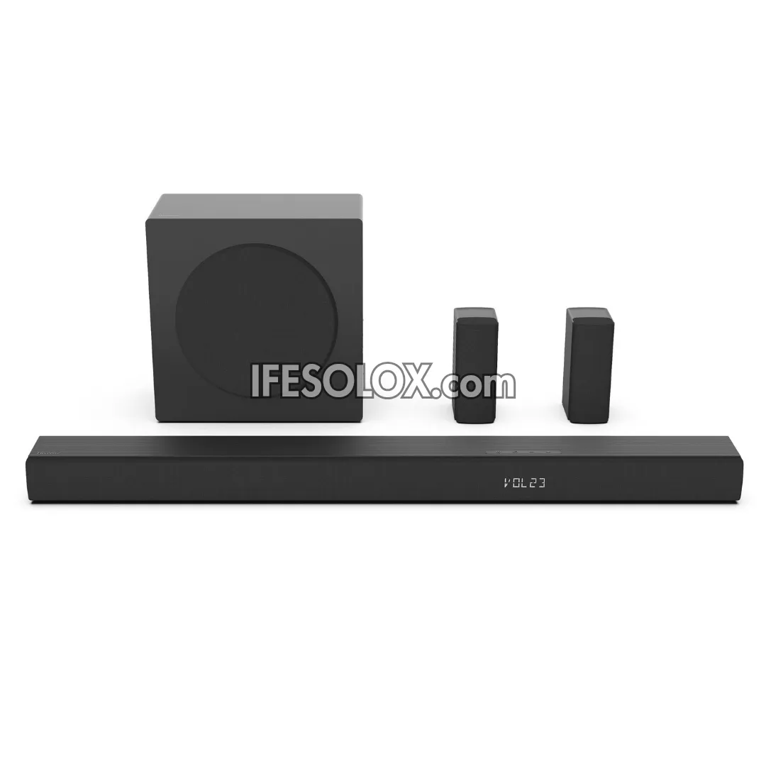 Hisense HS5100 5.1Ch 540W Bluetooth Sound Bar with Wireless Subwoofer and Rear Speakers - Brand New