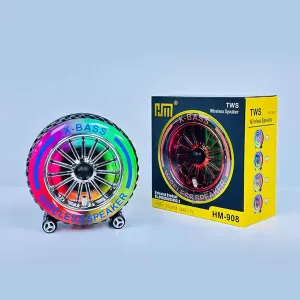 HM-908 RGB Big Wheel Wireless Portable Bluetooth Speaker