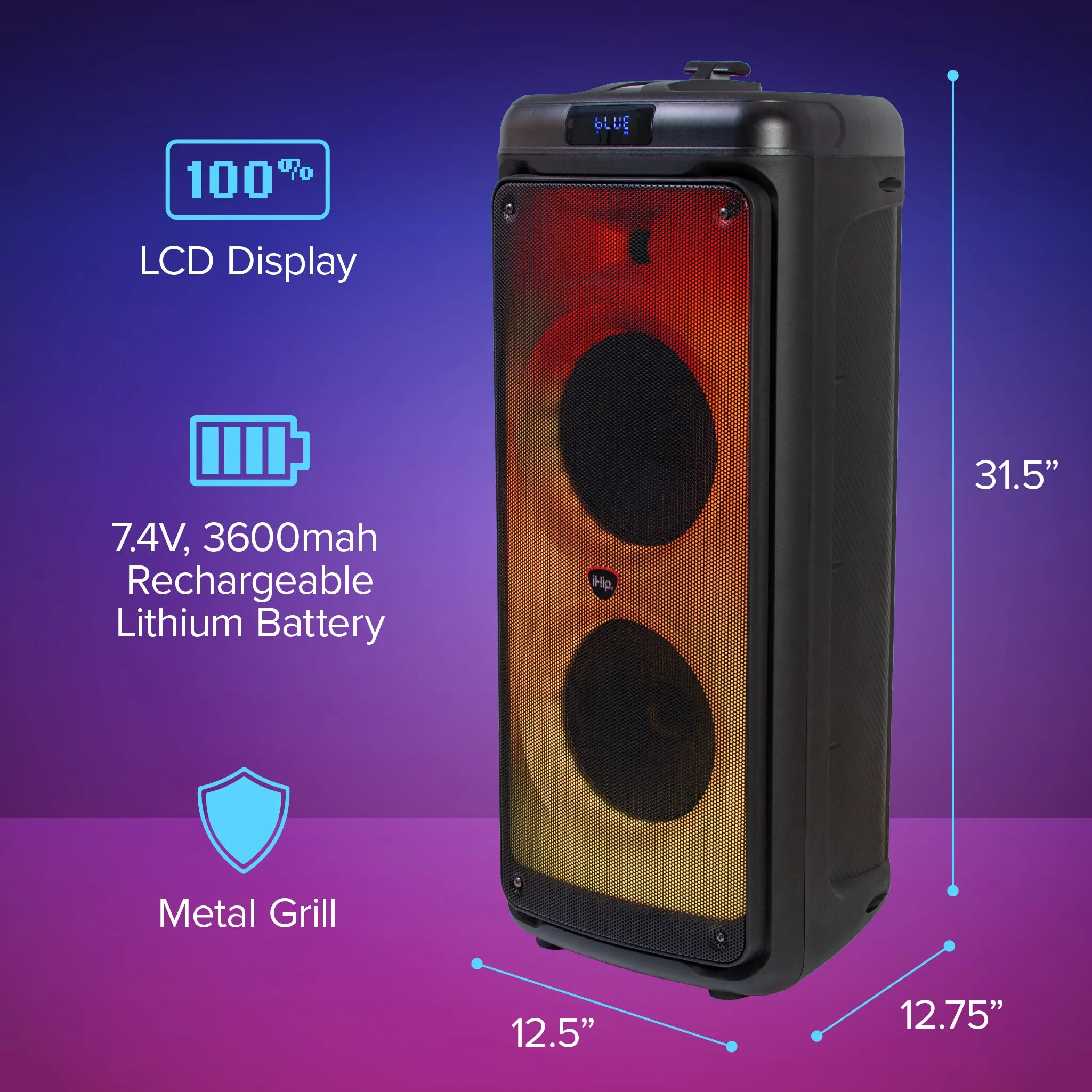 iHip Wireless Flame Light Party Speaker