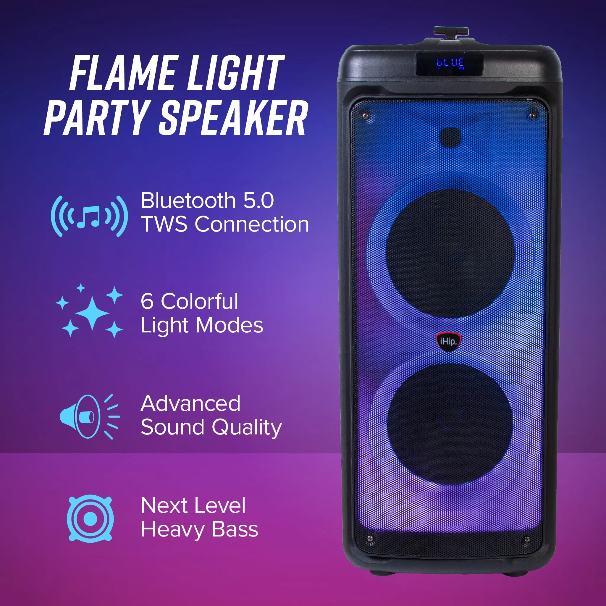 iHip Wireless Flame Light Party Speaker