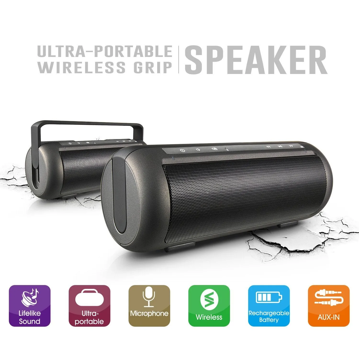 iRola Wireless Speaker Powerful Dual Subwoofer Streo