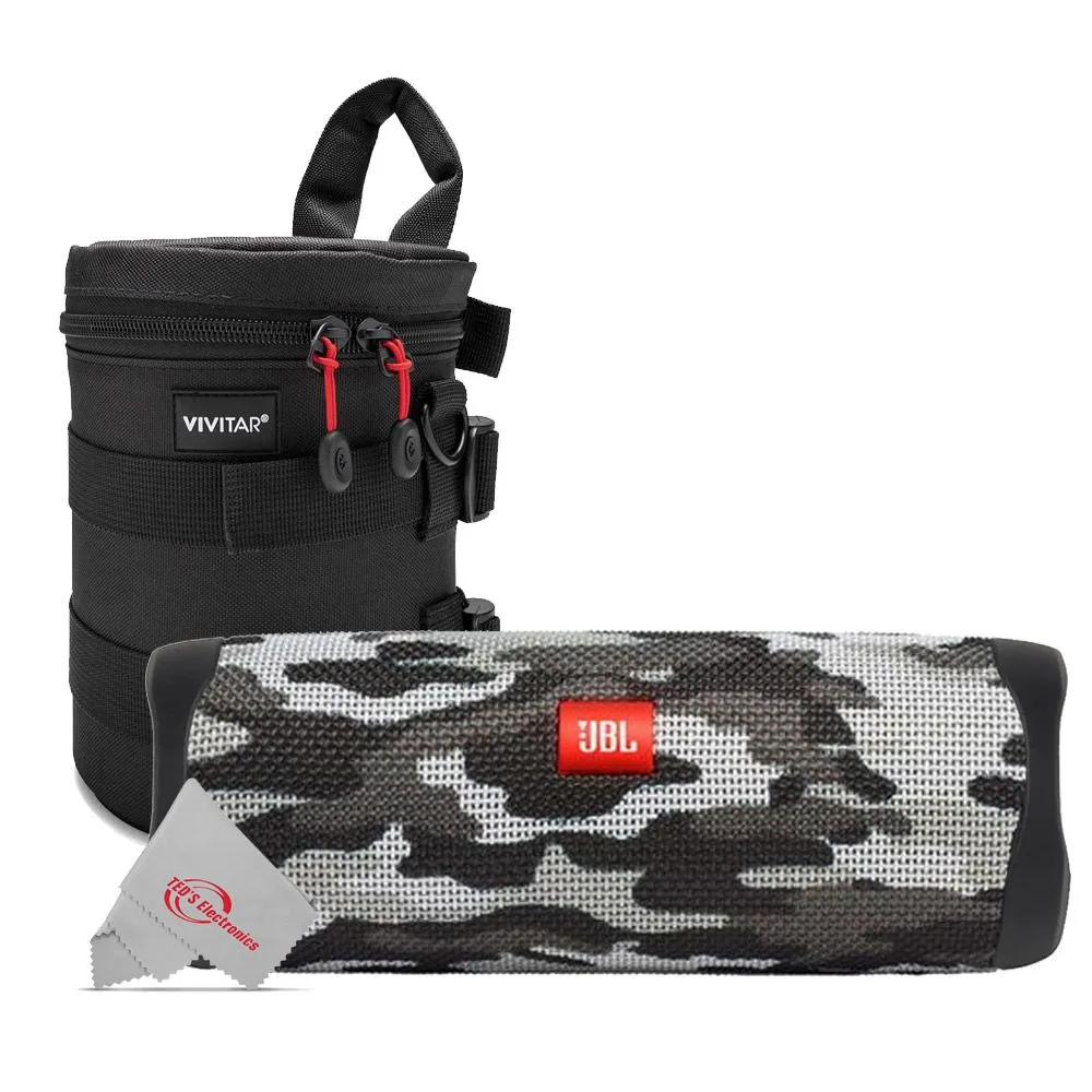 JBL FLIP 5 Portable Waterproof Bluetooth Speaker - Camouflage with Case