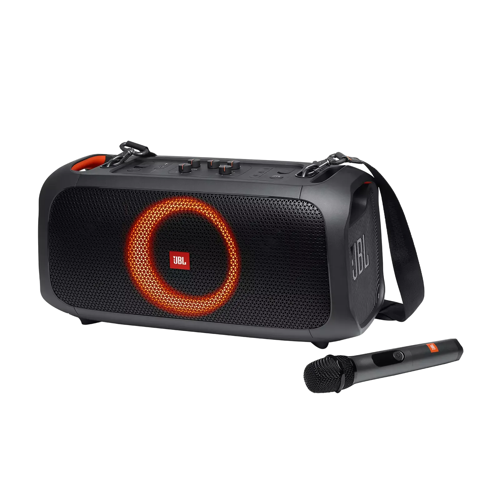 JBL Party Box On-The-Go Portable Party Speaker with Built-in Lights and Wireless Mic