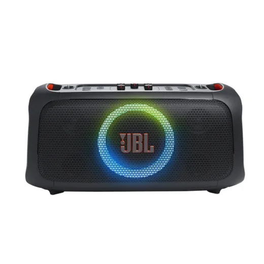 JBL Partybox On-The-Go Essential Portable Party Speaker with build-in lights and wireless mic