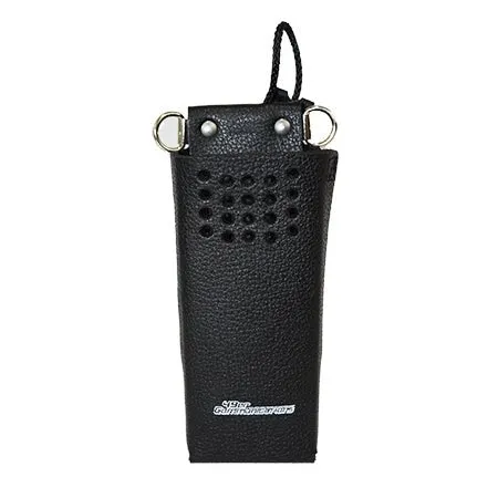 Leather Open Speaker Holster with Snapping Belt Loop and D-Rings BKR9000 Radios