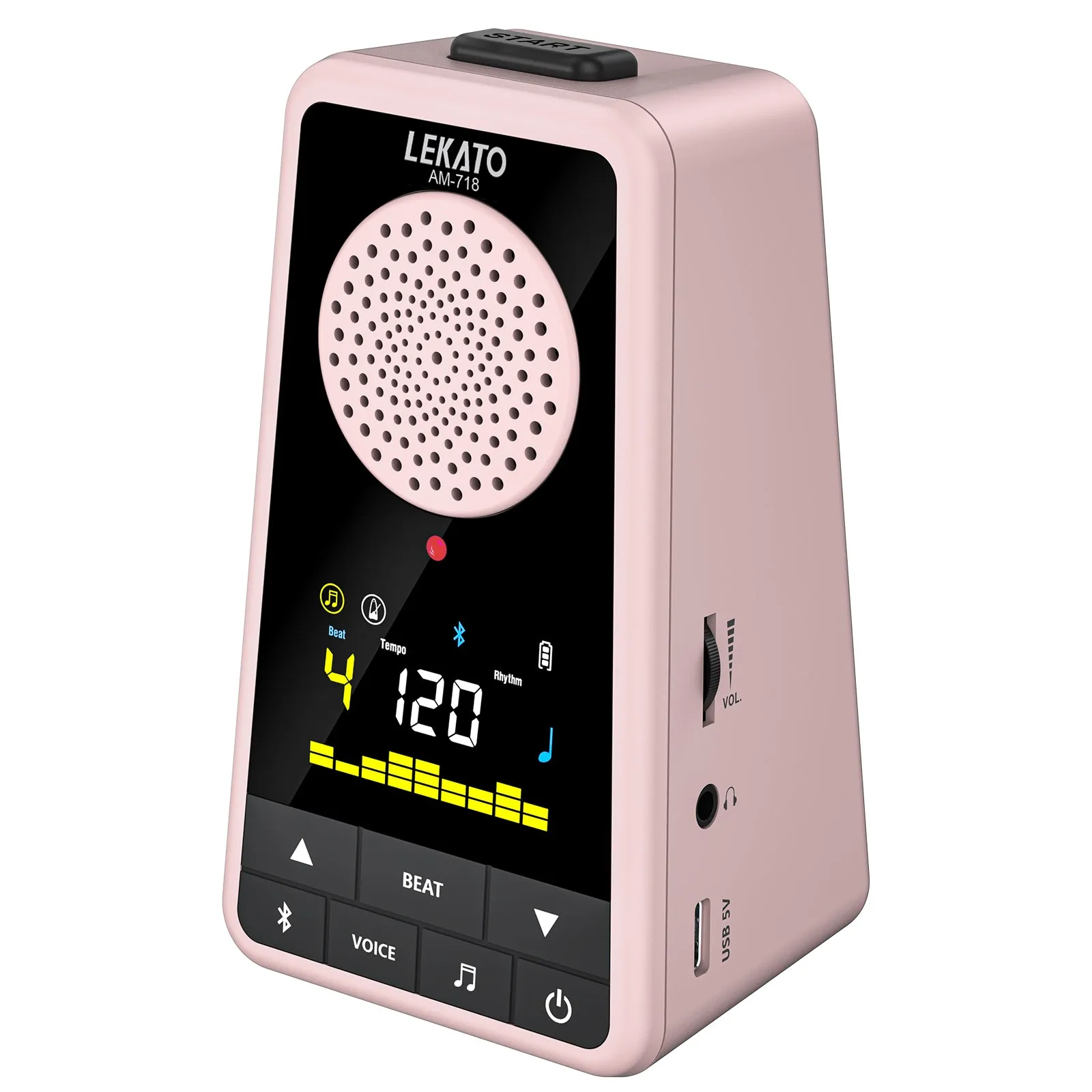 LEKATO AM-718 2-in-1 Bluetooth Speaker Digital Metronome