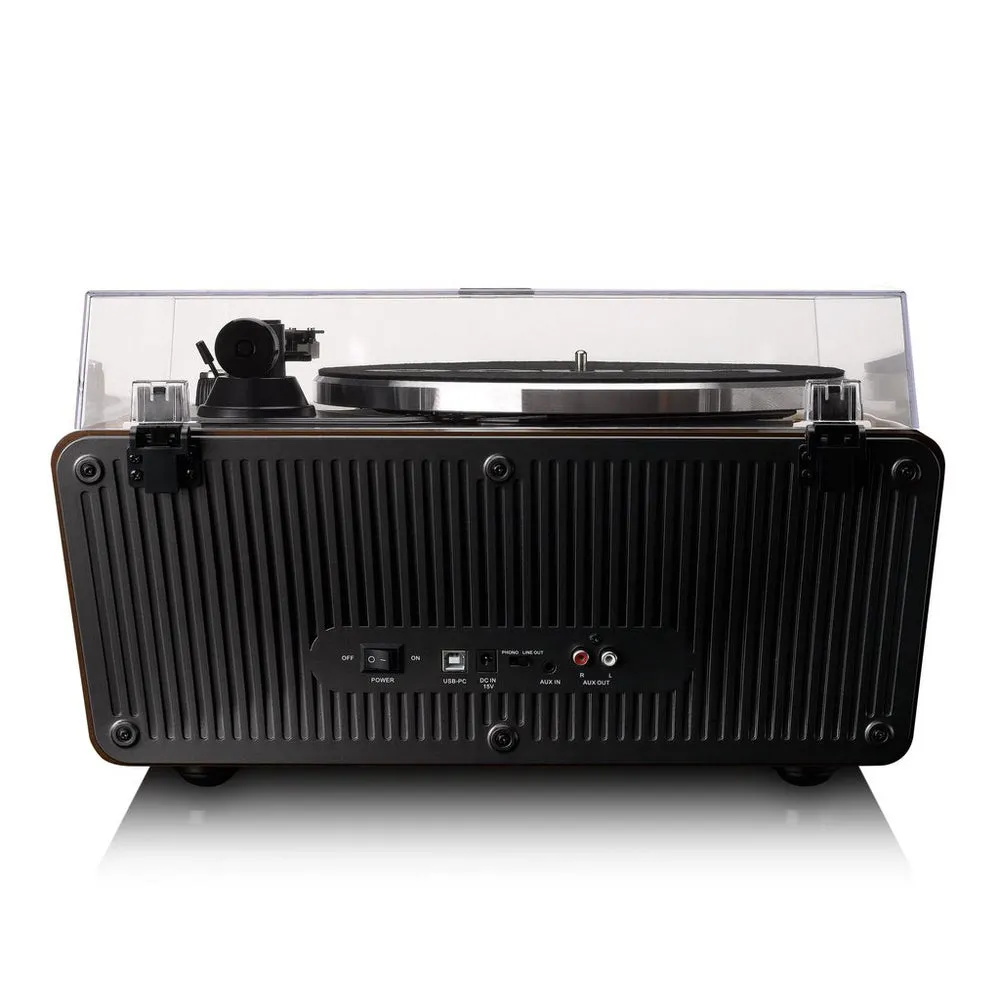 Lenco LS-470WA Belt Drive Bluetooth Turntable with Built In Speaker Walnut