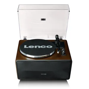 Lenco LS-470WA Belt Drive Bluetooth Turntable with Built In Speaker Walnut