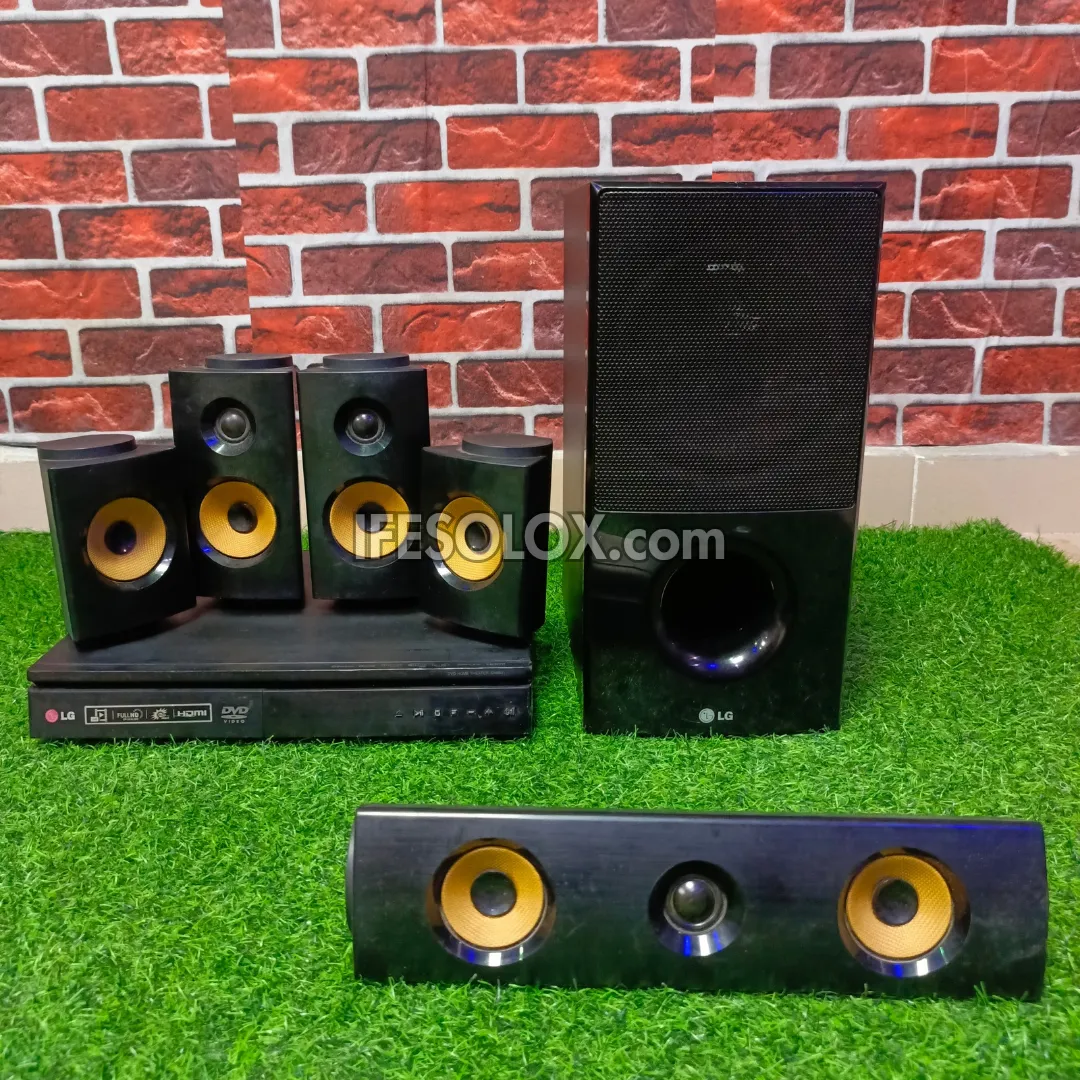 LG 5.1Ch 1000W Bluetooth DVD Home Cinema System (USB, FM, Aux, Optical, HDMI Out) - Foreign Used