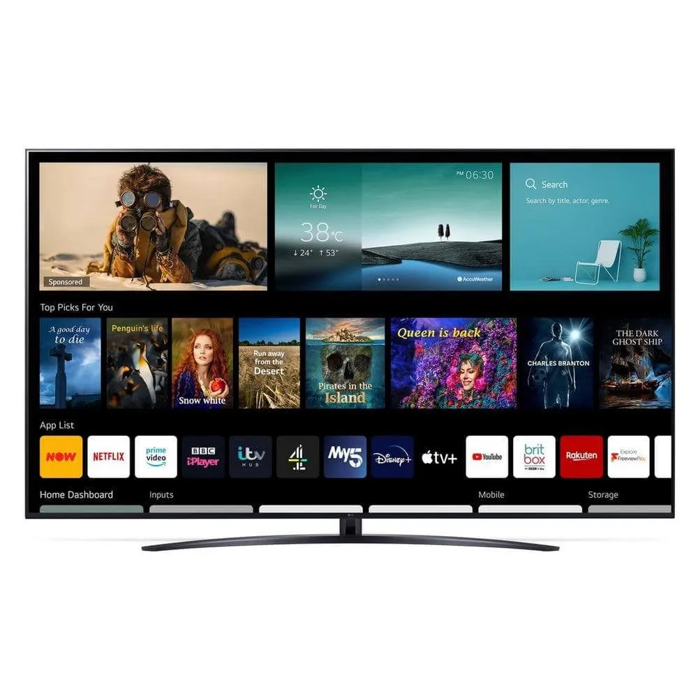 LG 70UP81006LR (2021) LED HDR 4K Ultra HD Smart TV, 70 inch with Freeview Play-Freesat HD, Black