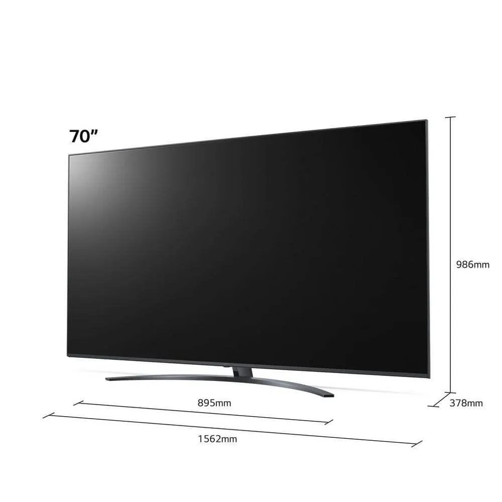 LG 70UP81006LR (2021) LED HDR 4K Ultra HD Smart TV, 70 inch with Freeview Play-Freesat HD, Black