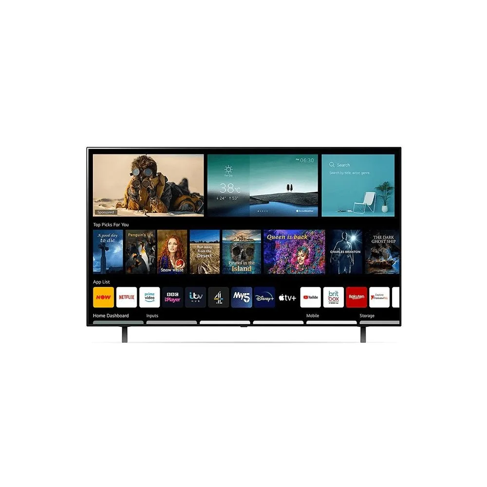 LG OLED55A16LA (2021) OLED HDR 4K Ultra HD Smart TV, 55 inch with Freeview Play-Freesat HD & Dolby Atmos, Black