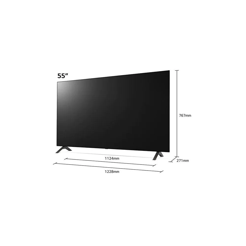 LG OLED55A16LA (2021) OLED HDR 4K Ultra HD Smart TV, 55 inch with Freeview Play-Freesat HD & Dolby Atmos, Black