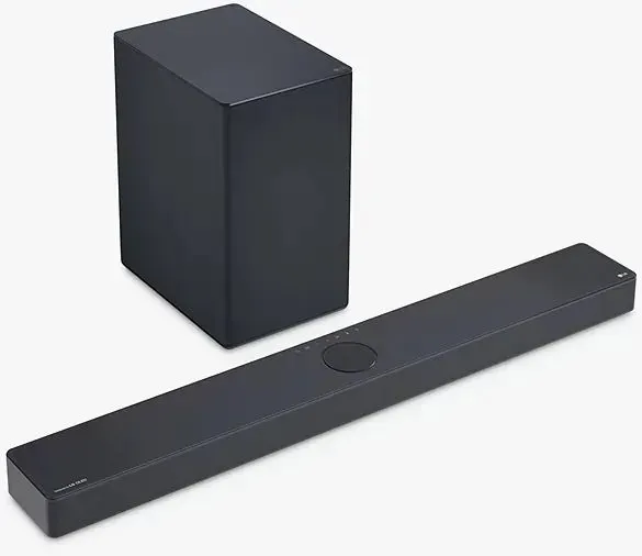 LG USC9S Bluetooth Wi-Fi Soundbar with High Resolution Audio, Dolby Atmos, DTS:X & Wireless Subwoofer, Black