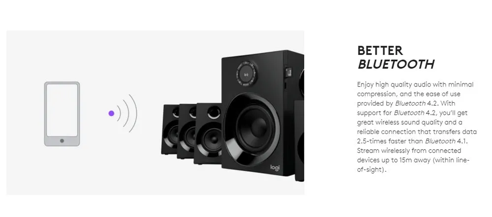 Logitech Z607 5.1 Surround Sound Bluetooth Speaker System