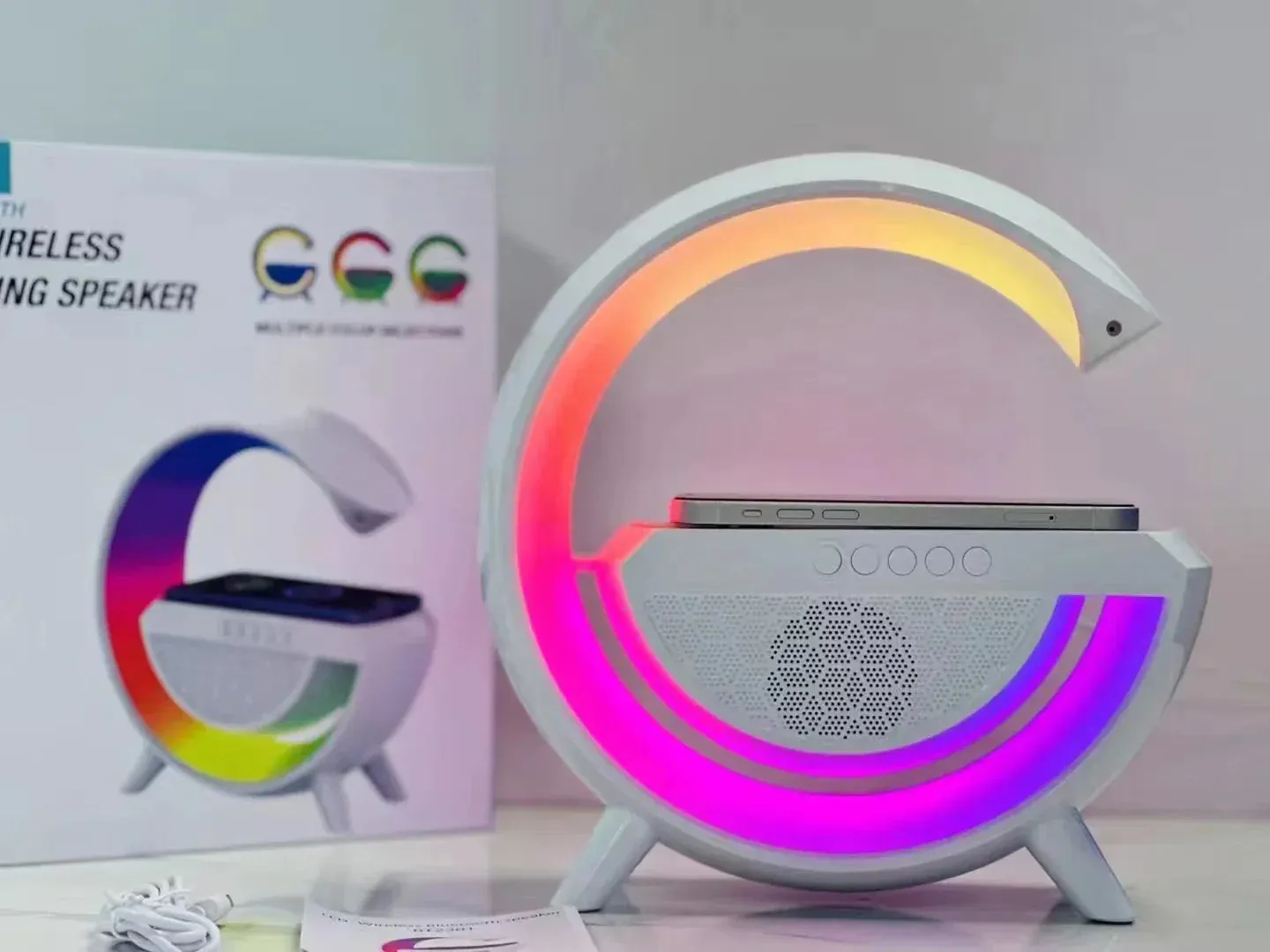 Multifunctional Bluetooth Speaker-Colorful Light Wireless Charging All-in-one