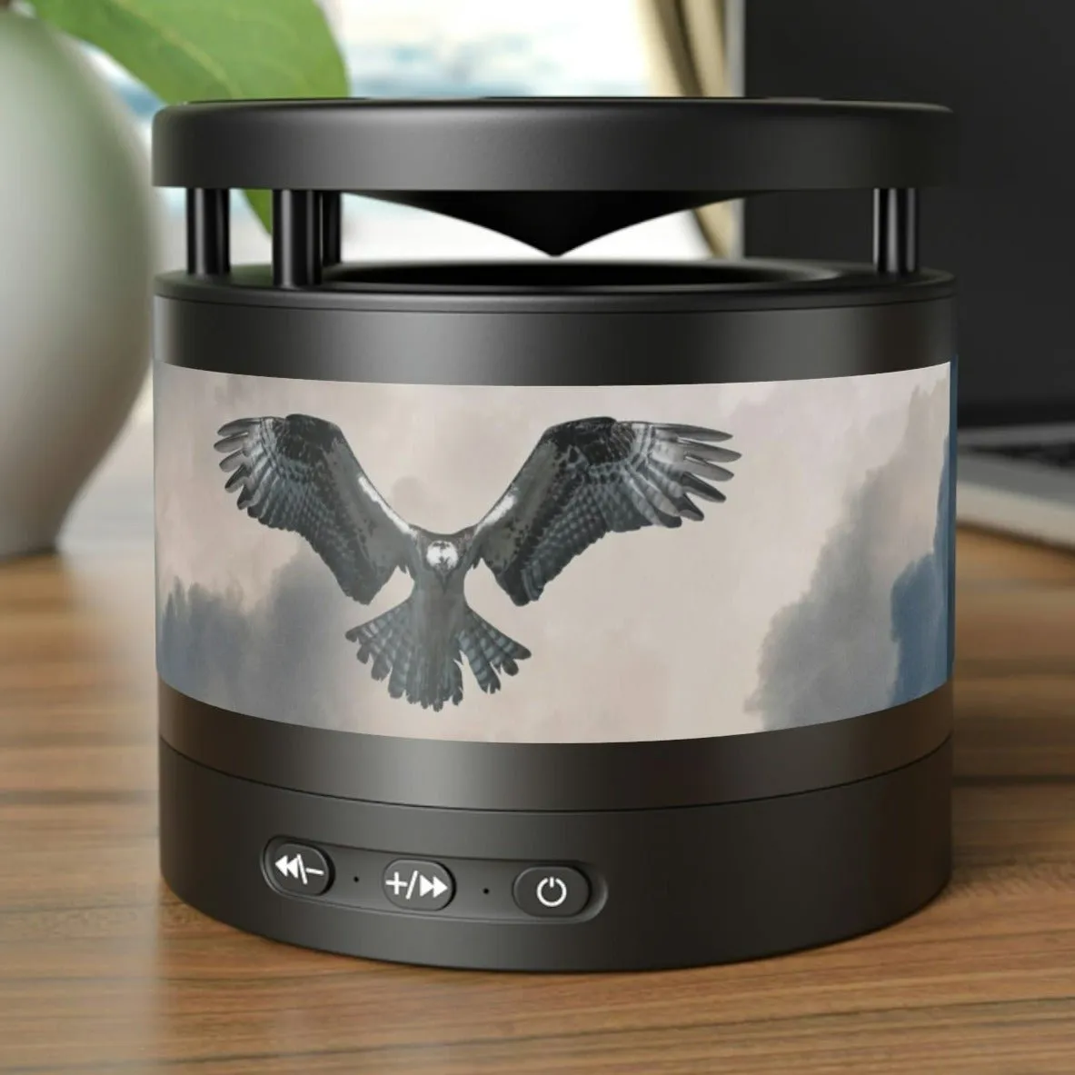 Premium Osprey Metal Bluetooth Speaker with Integrated Wireless Charging Pad - Stylish, Portable, and High-Quality Sound